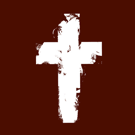 Simple Christian cross sign, isolated on white background.のイラスト素材