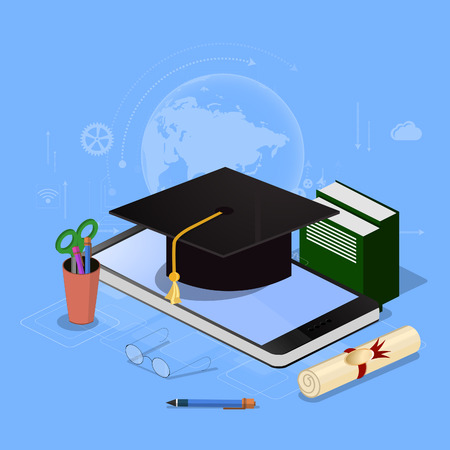 Vector illustration flat design concepts of education.のイラスト素材
