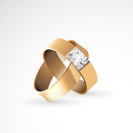 Vector illustration of the concept of wedding, engagement.のイラスト素材