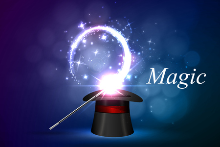 Vector background magic Glov, the concept of magic.のイラスト素材
