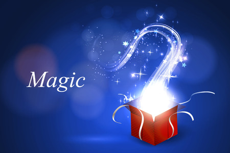 Vector illustration colorful magic box.のイラスト素材