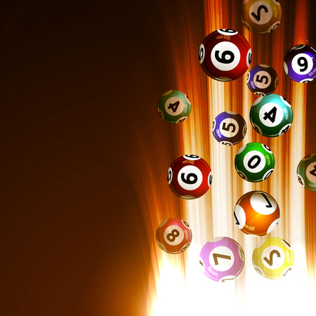 Vector illustration background lottery balls.のイラスト素材