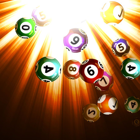 Vector illustration background lottery balls.のイラスト素材