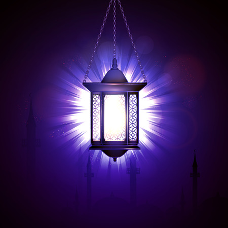 Vector Illustration Ramadan Kareem Lantern.のイラスト素材