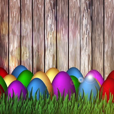 Vector illustration of a happy Easter. Background.のイラスト素材