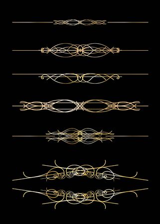 Vector Set of calligraphic elements.のイラスト素材