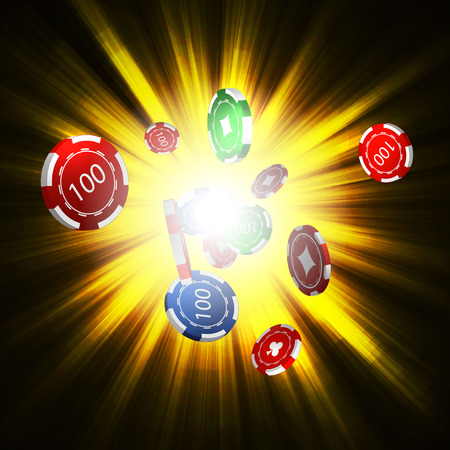 Chips, the concept of a casino. Vector.のイラスト素材