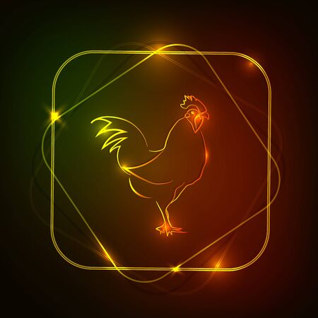 Vector on fire Chinese calendarのイラスト素材