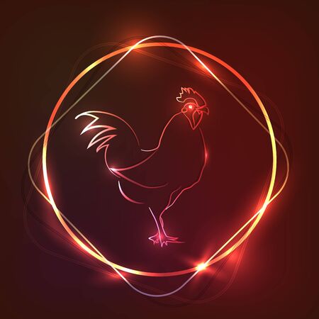 Vector on fire Chinese calendarのイラスト素材