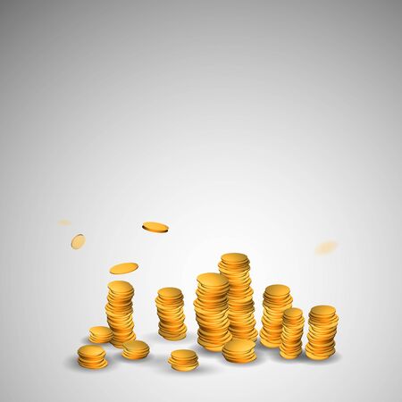 Abstract picture of gold coins.のイラスト素材