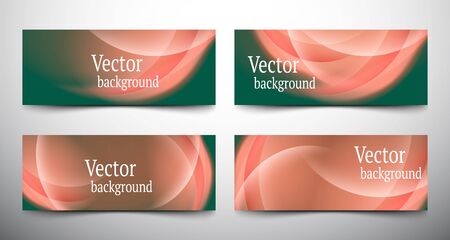 abstract line banner setのイラスト素材