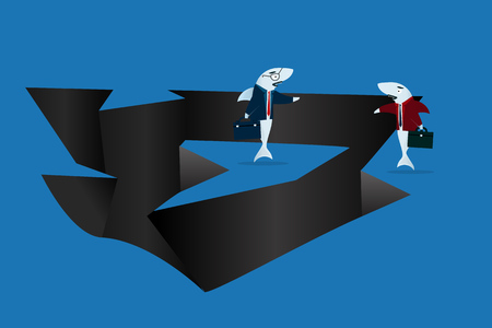 Shark businessman business concept.のイラスト素材