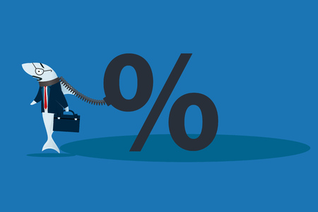 Shark businessman business concept.のイラスト素材