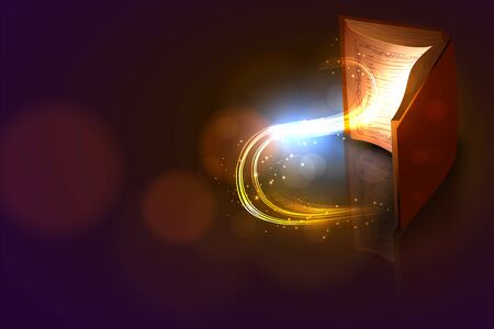 Book of magic on a bright background.のイラスト素材