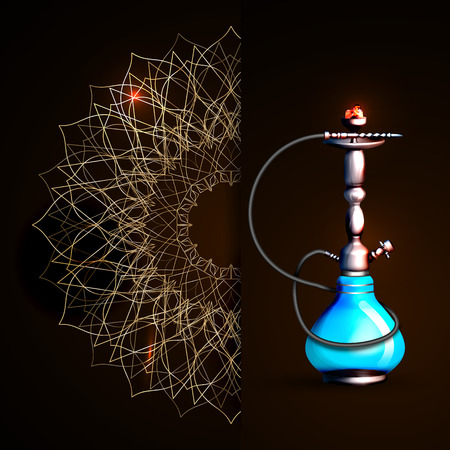 A hookah on a dark backgroundのイラスト素材