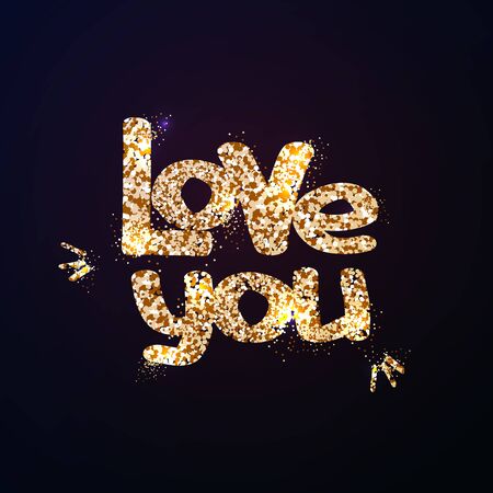 Vector illustration of a postcard I love you.のイラスト素材