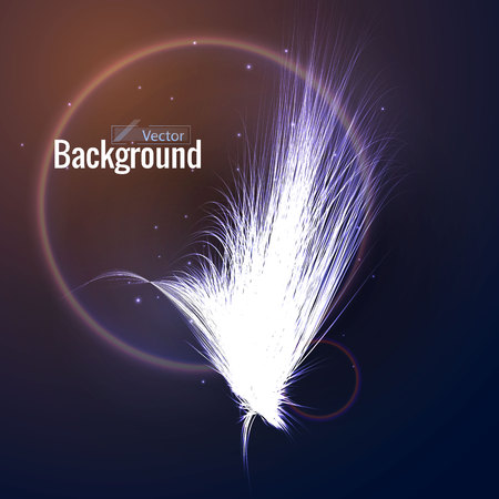 Magical background of bright lines glowing abstract cover vector illustration. Place for text circular banner.のイラスト素材