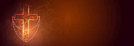 Religion, death, funeral, cross. The concept of the end of life.のイラスト素材