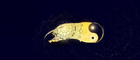 Vector illustration of a philosophy concept of the east. Yin Yang.のイラスト素材