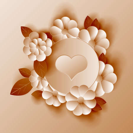 Trendy floral square abstract template.のイラスト素材