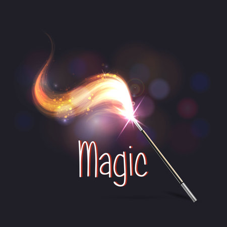 Vector illustration concept magical shiny background, magic, witchcraft, good and evil.のイラスト素材