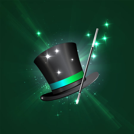 Vector background magic and sorcery, evil and good magic.のイラスト素材