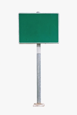 Blank Green Road Signの写真素材