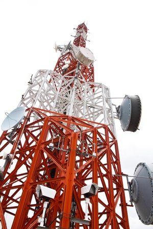 Communications Tower isolate on white background の写真素材