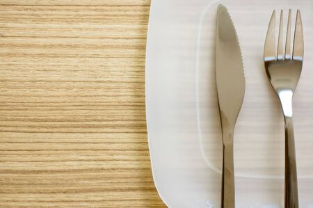 Plate and cutlery の写真素材