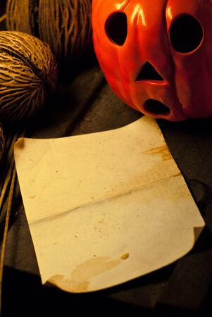 Note paper halloween conceptの写真素材