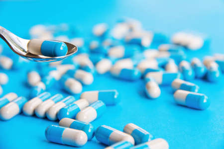 close up of capsule pills