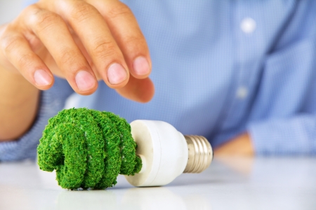 eco light bulb ,save energy concept