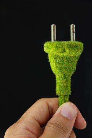 green electric plug