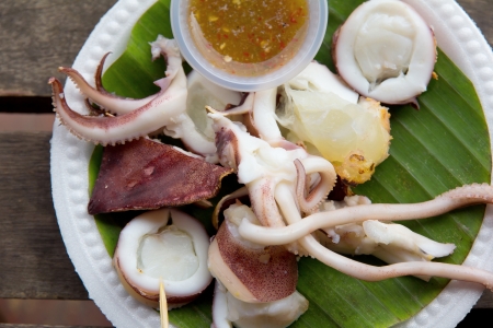 roast squidの写真素材