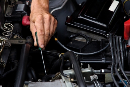 Professional car mechanic, auto repair concept の写真素材