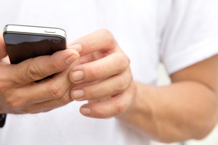 man with smart phone
