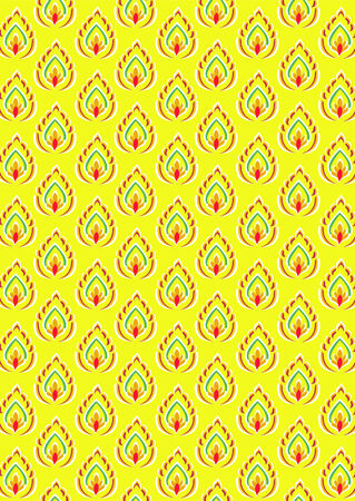 thai traditional style art pattern のイラスト素材