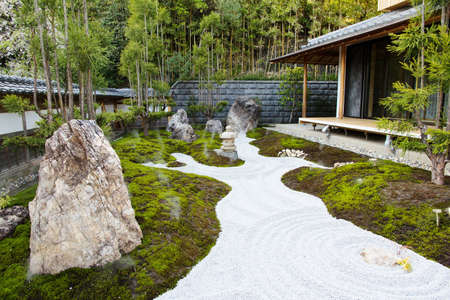 The rock garden in an Hase Temple  Hasedera  のeditorial素材