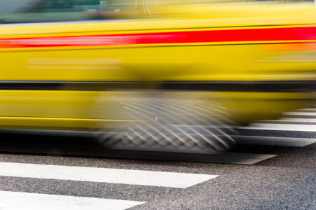  zebra crossing in tokyo with motionの写真素材