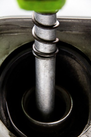 Fill up the gas tank conceptの写真素材