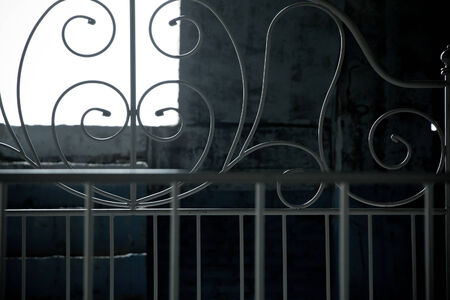 Bed details, metal ornaments vintage styleの写真素材