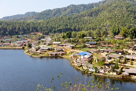 Ban Rak Thai (the Thai-loving village) Chinese refugees settling in Northern Thailand can be dated back to the 1949 Communist takeover in China,is a village near Mae Hong Son.のeditorial素材