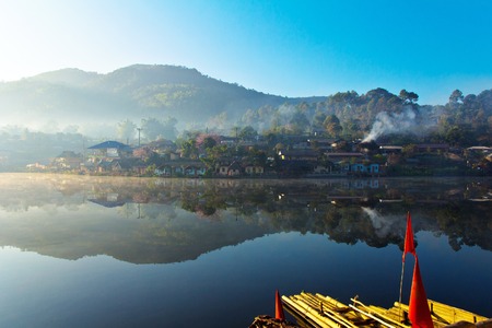 Ban Rak Thai (the Thai-loving village) Chinese refugees settling in Northern Thailand can be dated back to the 1949 Communist takeover in China,is a village near Mae Hong Son.の写真素材