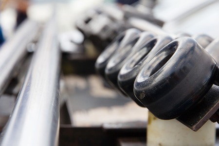 Detail of camera dolly backgroundの写真素材