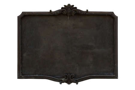 Antique menu board. isolated on white.の写真素材