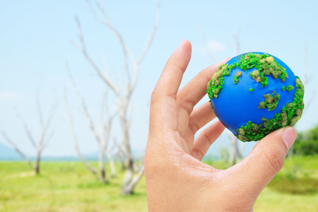 Hands and Earth. Concept Save green planet.の写真素材