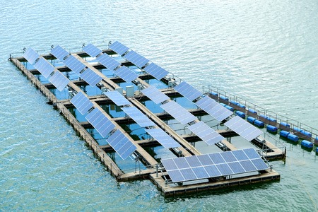 solar energy panelsの写真素材