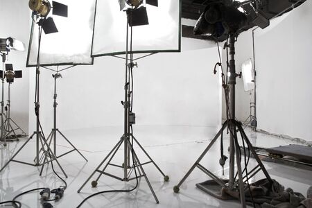 Studio lighting equipmentの写真素材