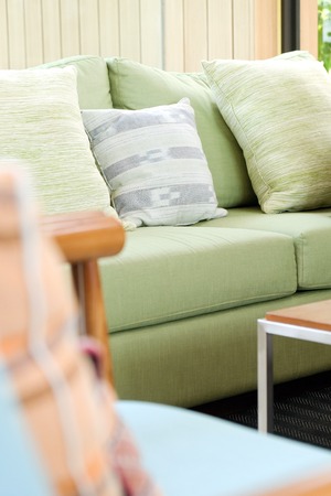 Detail of modern living room,Cushion on sofaの写真素材