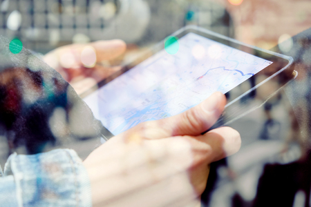 Communication technology,Digital tabletの写真素材